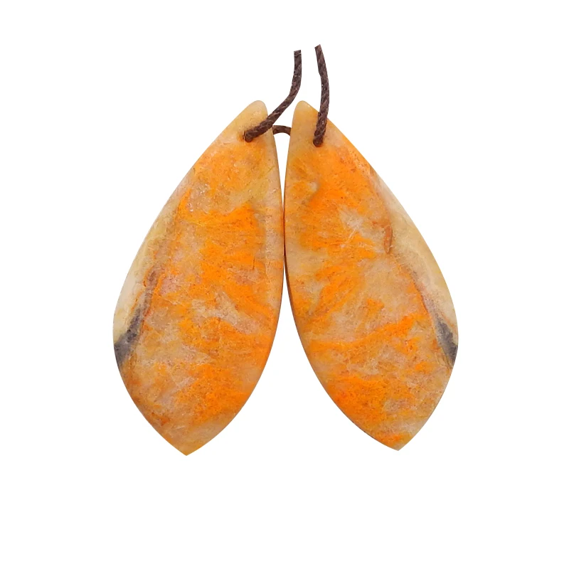 Natural Stone Bumble Bee Stone Earring Bead Handmade Fashion Jewelry Women Earrings Accessories 35x15x4mm 7.2g