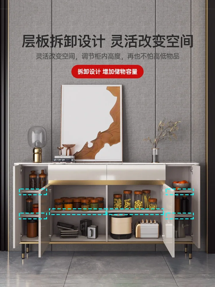 Modern Rock Slab Cabinet Small Living Room Apartment Dining Luxury Kitchen Ultra Thin Side Tea