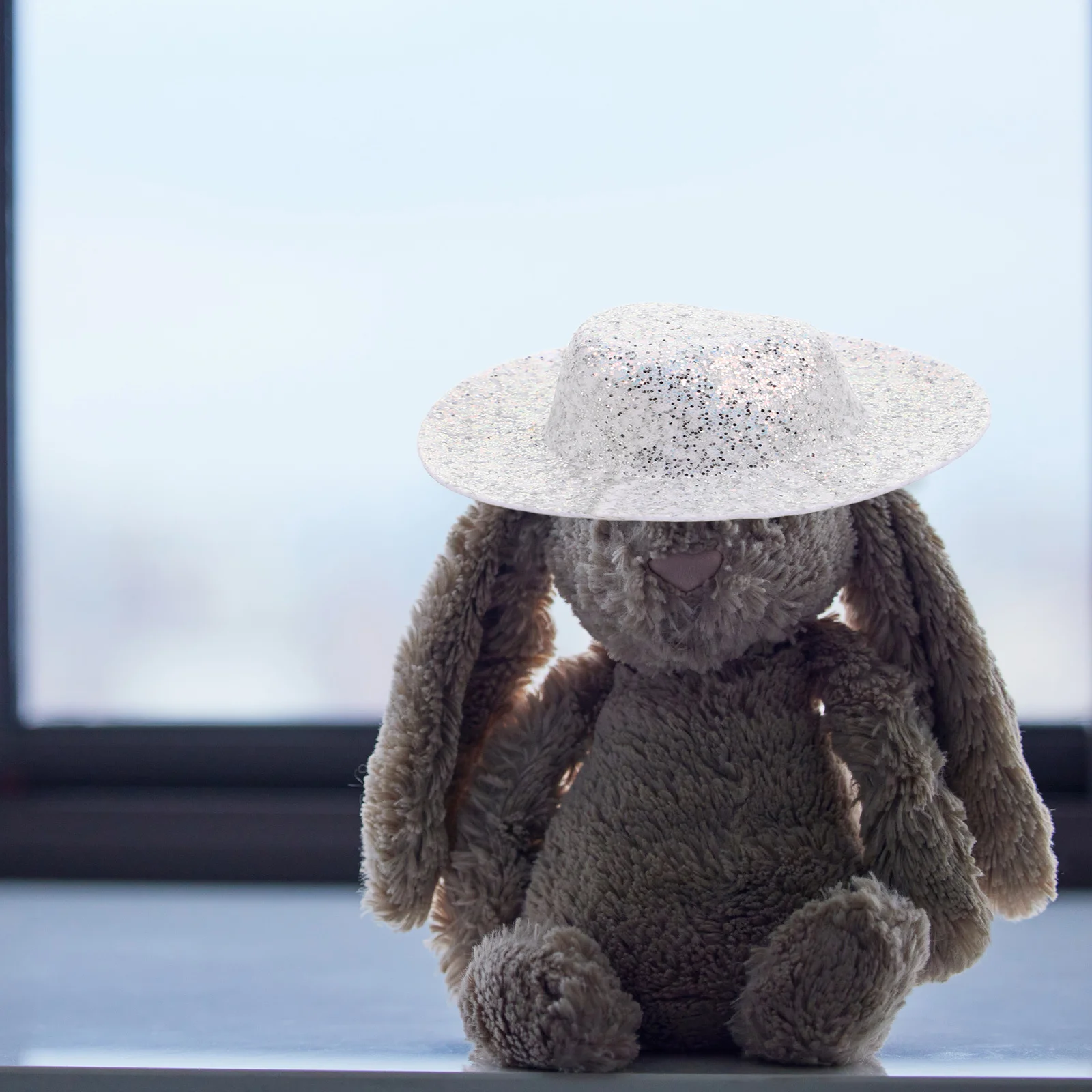 

6Pcs Glitter Miniature Cowboy Hats Small Western Caps for Decorative Crafts Photography Collection Supply Tiny Cowboy Hat