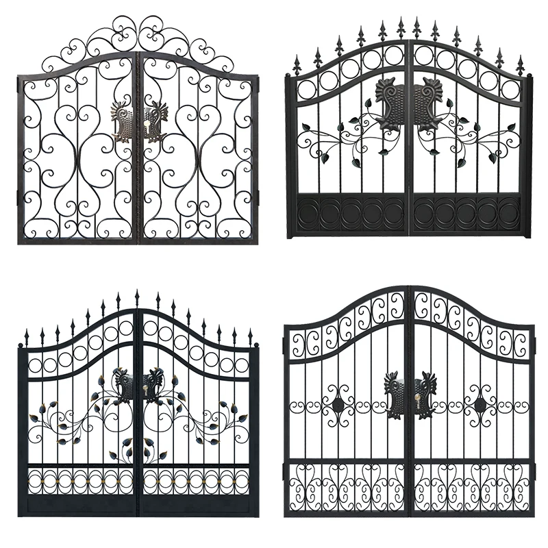 Garden Gate Outdoor Fence Courtyard Gate Country European Simple Steel Door Anti-theft Custom-made