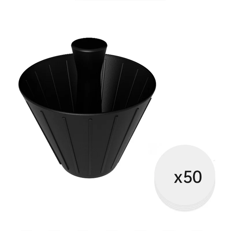 ABVI-折り紙コーンデザインコーヒーフィルターカップ再利用可能な手淹れコーヒードリッパーストレーナー155ミリメートルフィルター紙付き