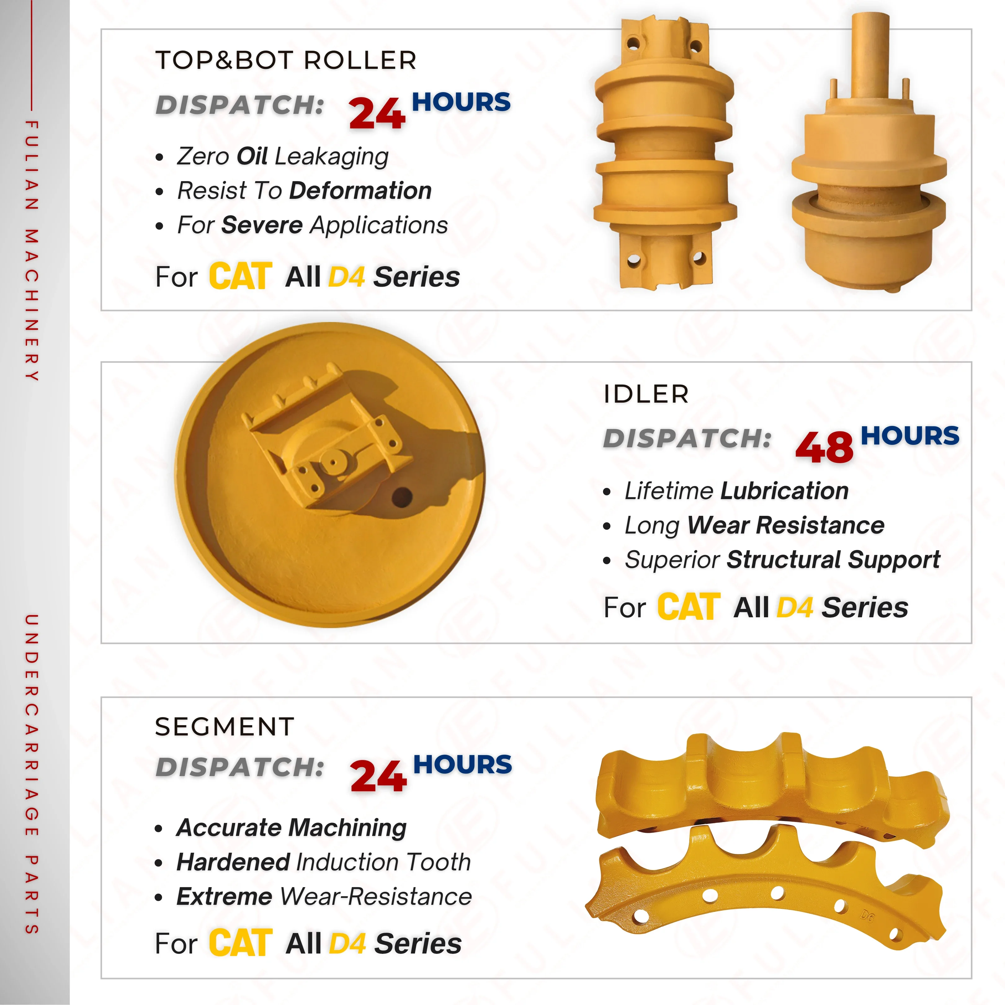 D4 Bulldozer Undercarriage Parts Idler