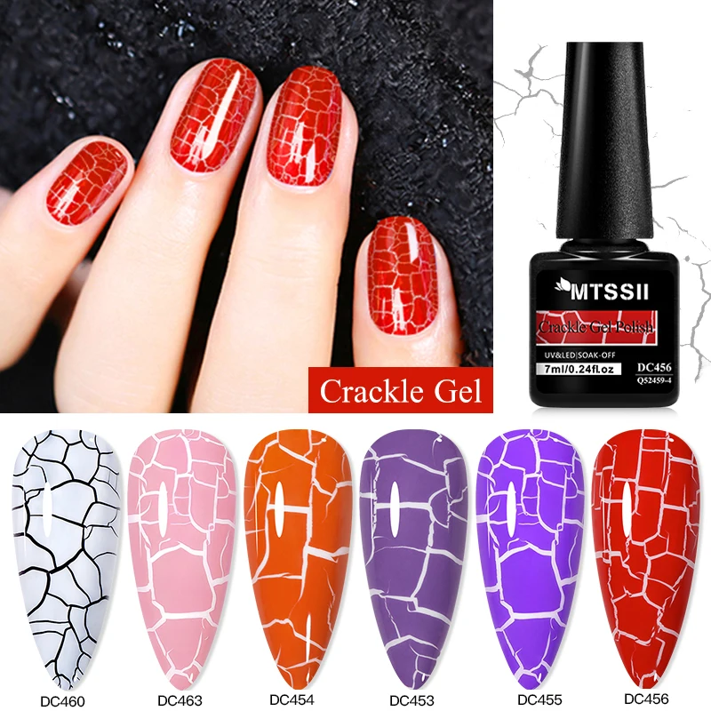 MTSSII 7ml Crackle Gel vernis à ongles Crakle marbre Liner Gel Air sec Nail Art vernis fournitures pour ongles bricolage manucure pas besoin de lampe