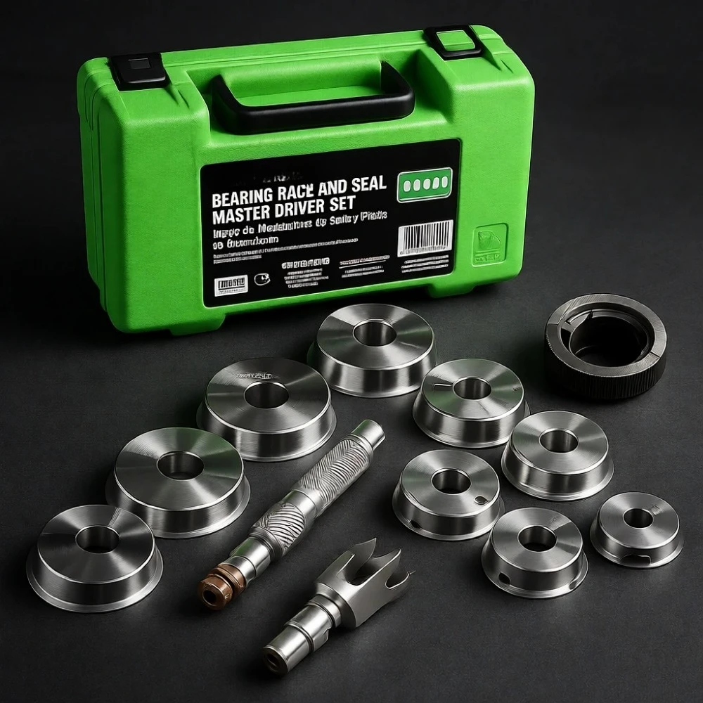 

10 Piece Bearing Race and Seal Driver Set with 9 Discs Installation Tool Kit with Carrying Case