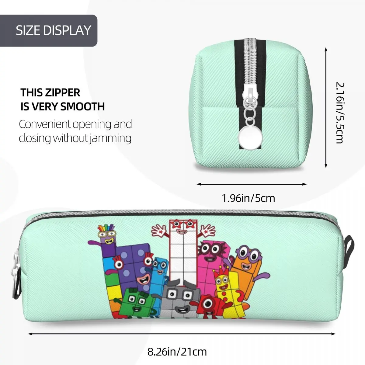 Numbers Party Pencil Case Blocked Invitation Zipper Pencil Box Students Cute College School Pencil Cases Stationery