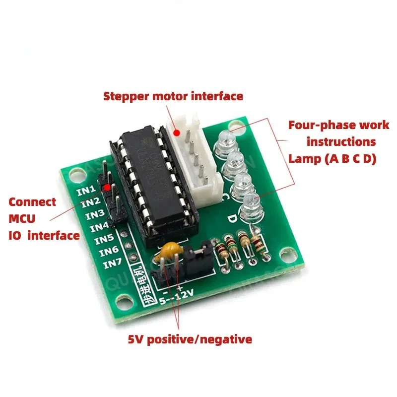 10PCS ULN2003 Stepper Motor DRIVER BOARD-5 สาย 4 เฟส Stepper Motor Controller ทดสอบสําหรับ Arduino โครงการ DIY