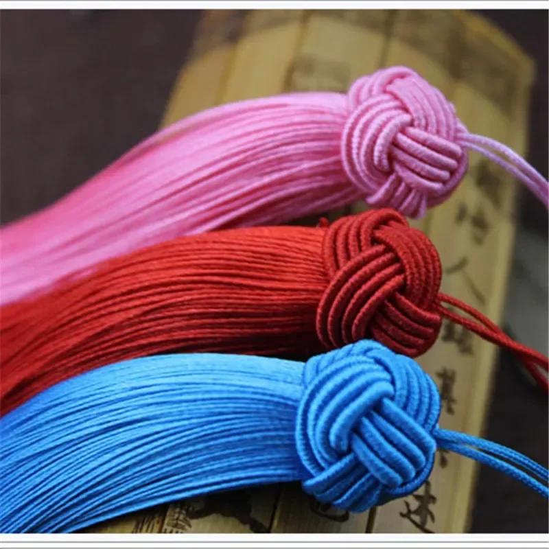 5Pcs/Lot 15cm Silk Tassels with Cord Loop Chinese Knot Tassels Fringe Brush Handmade Pineapple Cap Tassel For DIY Jewelry Making