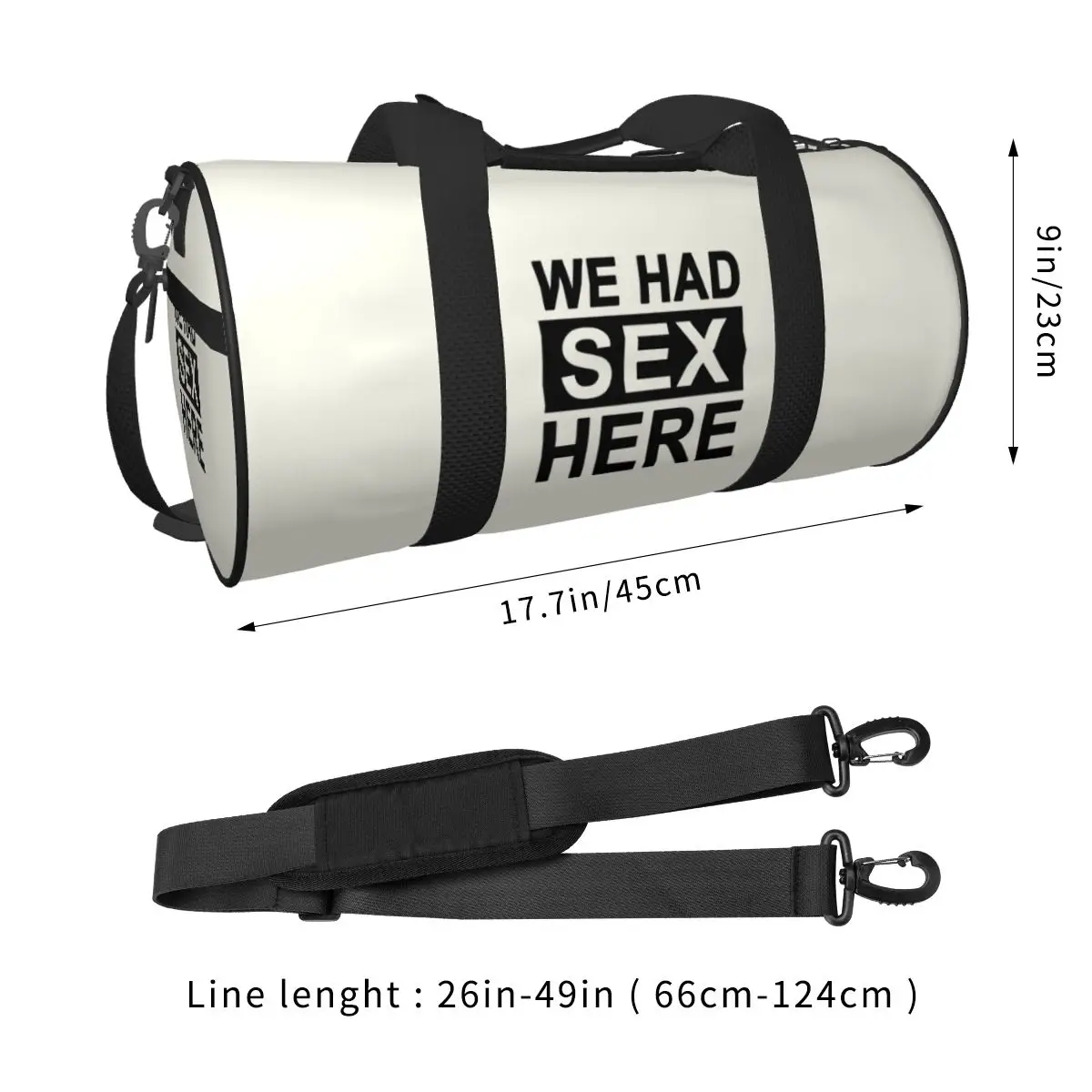 We Had Sex Here Large Duffle Gym Bag Multi-Functional Duffle Travel Bags Handbags Fitness bag