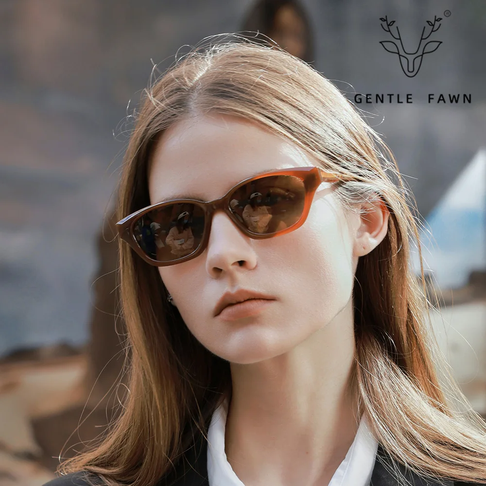 

P9196 New TR90 frame plate legs cat eye polarized advanced sunglasses personalized UV protection sunglasses women
