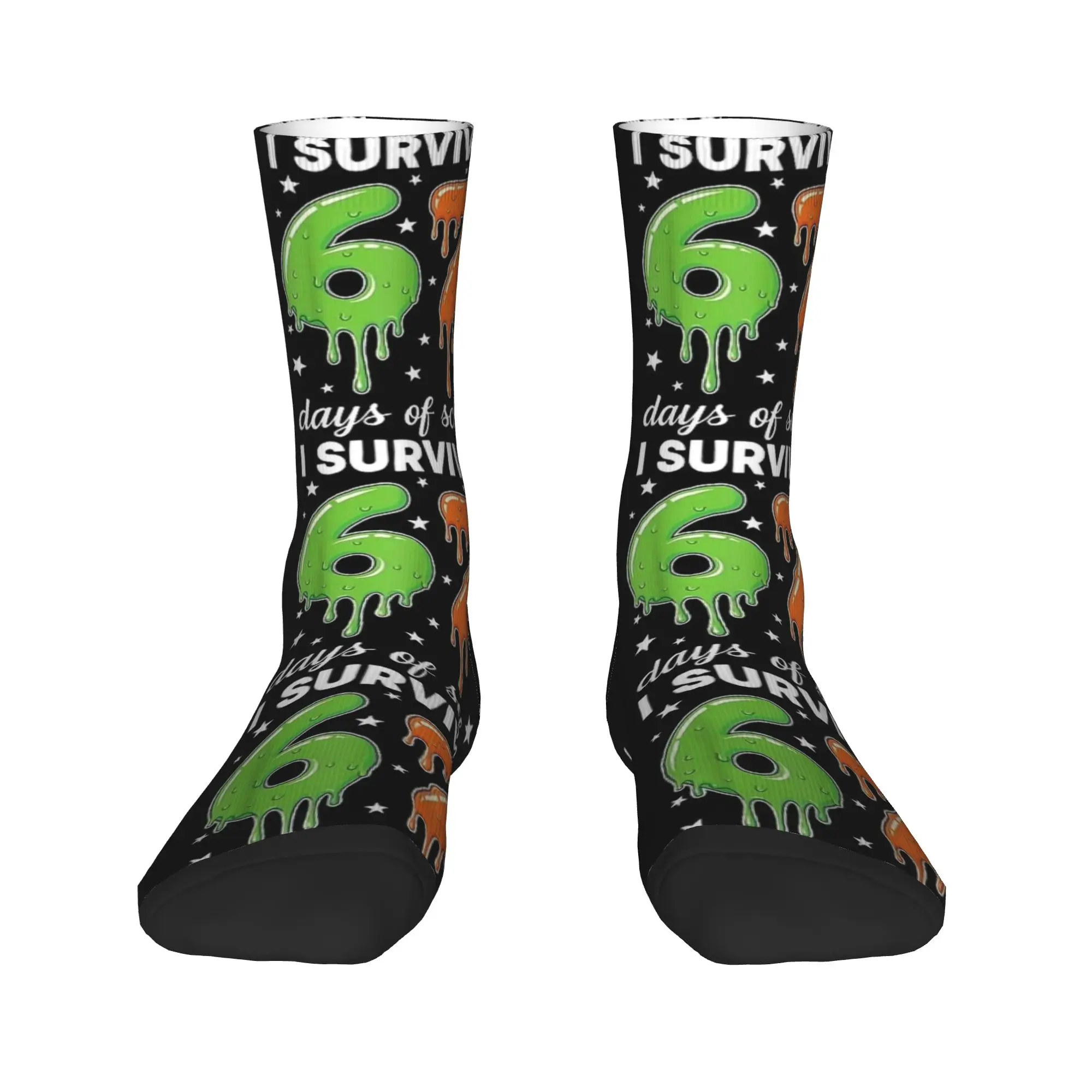I Survived 67 Days of School Funny 67 Meme Teacher Student Socks Novelty Stockings Men Soft Socks Winter Design Non Slip Socks
