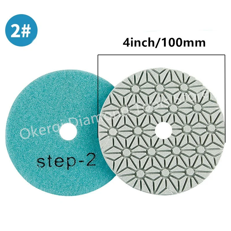 3 Stück 3-Stufen-Polierpads 3 Zoll / 4 Zoll / 5 Zoll Nass-Polierpad für Beton, Granit, Marmor, Stein, Schleifscheiben, Polierwerkzeug – Detail 7