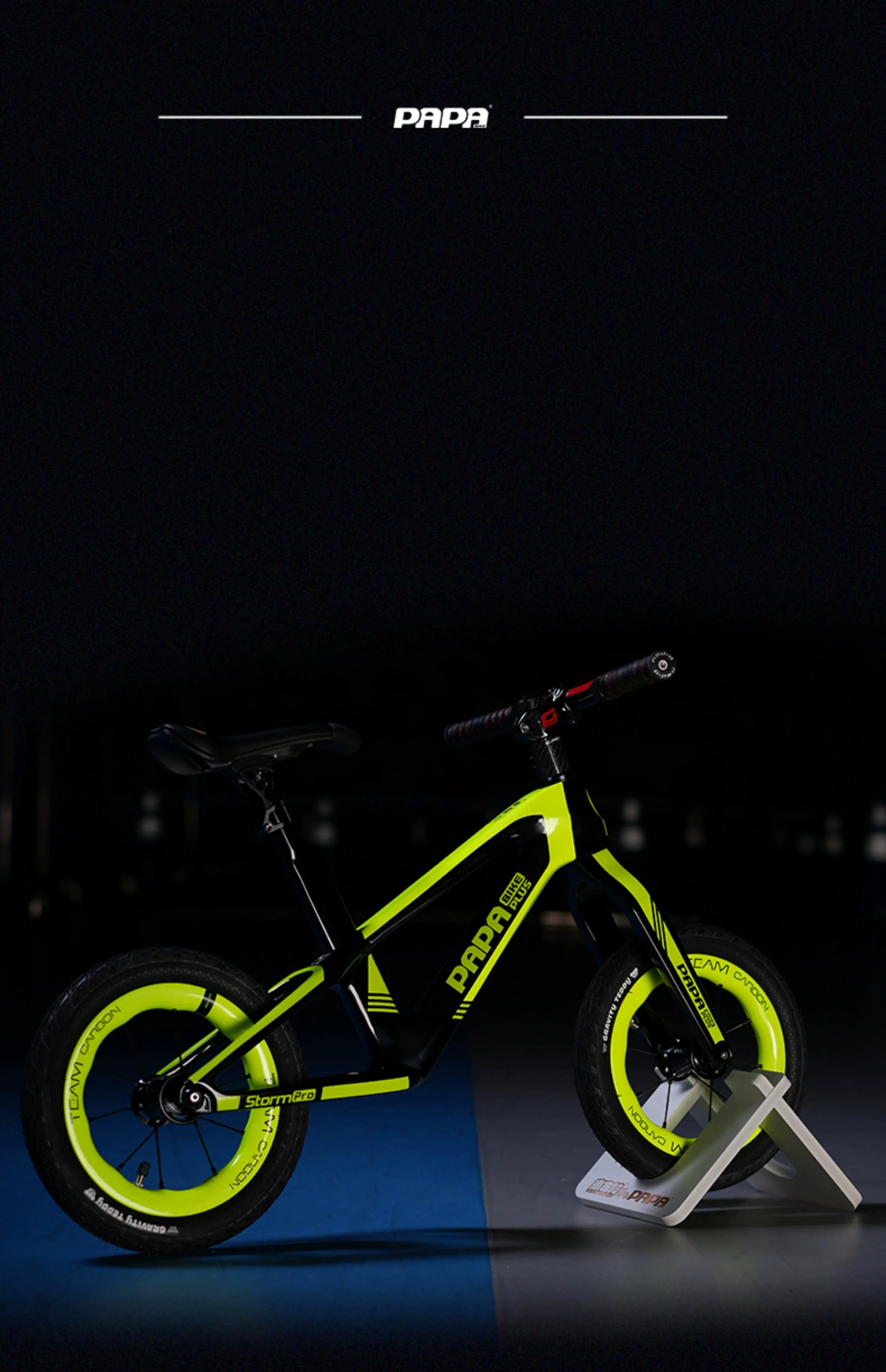 Papabike Storm Pro Carbon Fiber Frame Balance Bike Professional Frameset Low Wind Resistance High Strength Competition