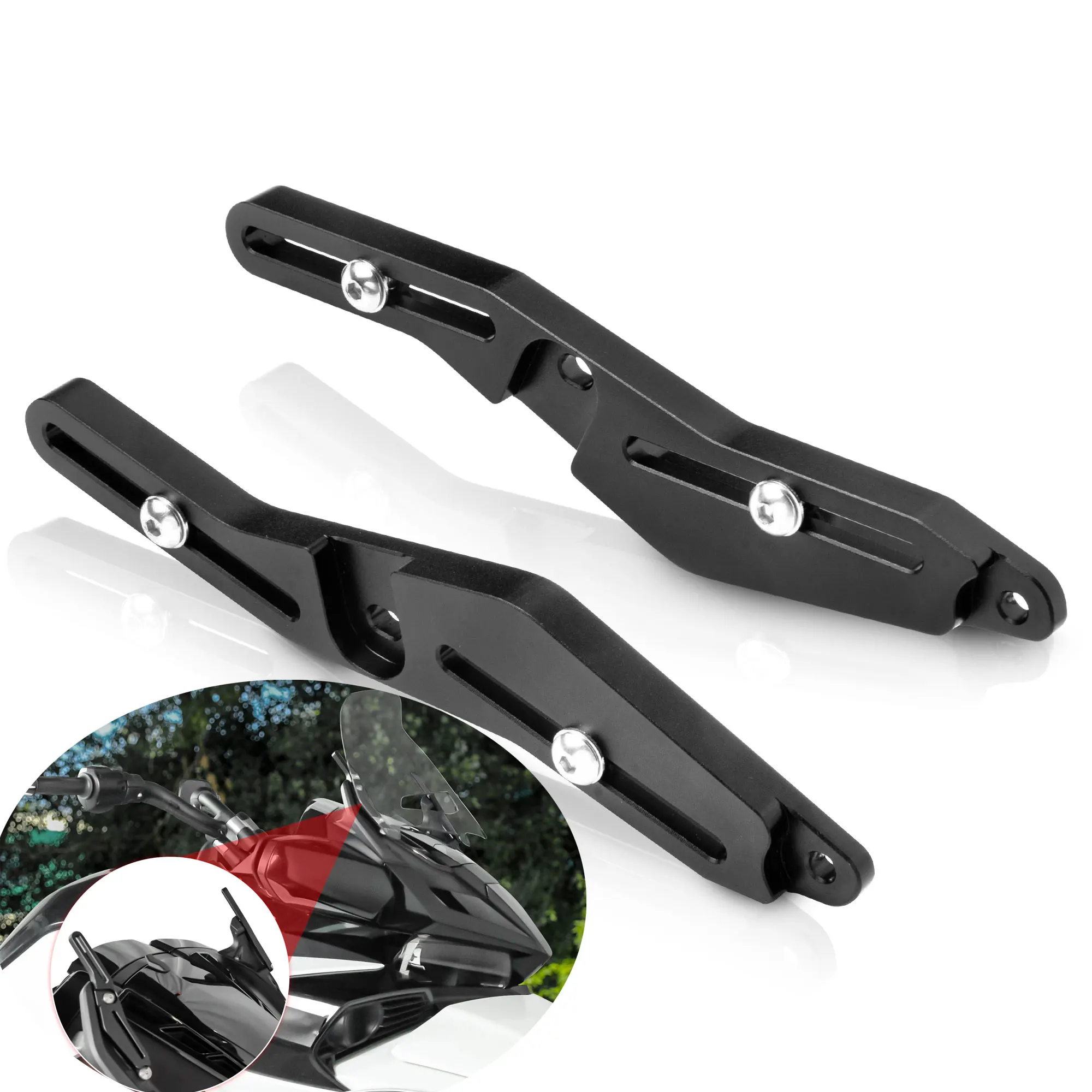 CNC Aluminum Adjustable Windshield Bracket for Can-Am Spyder F3 / F3T / F3L (2015-2024) – High-Quality Motorcycle Accessory
