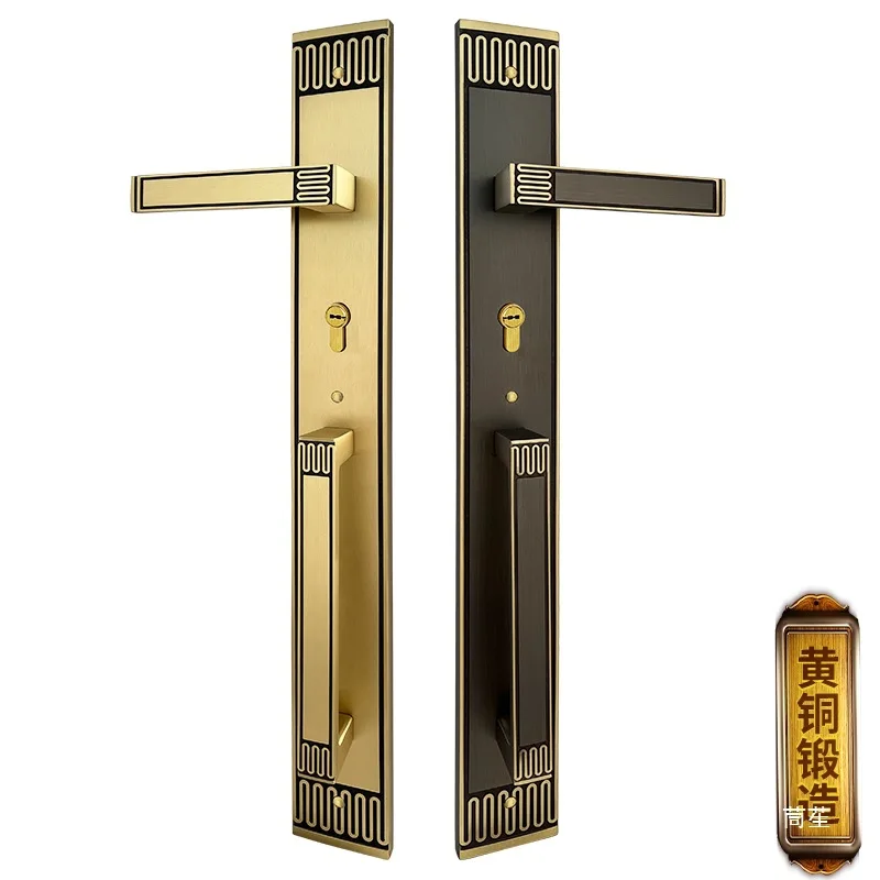 

Villa door lock, solid wood double door big handle lock