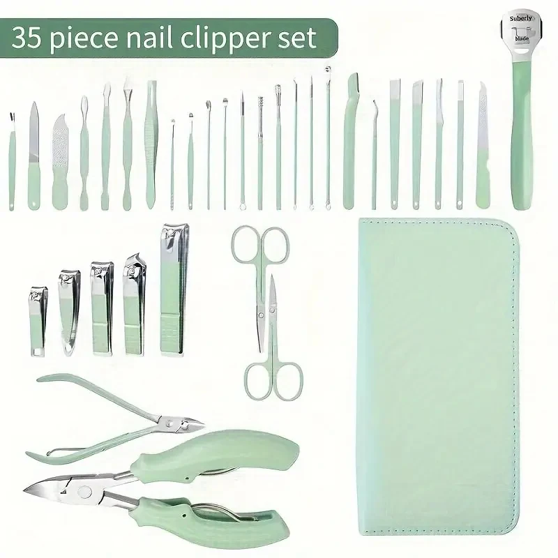 5-Piece Manicure And Pedicure Kit, Nail Clippers Set With Ergonomic Tools, Precision Grooming & Styling, Ideal For Home & Travel