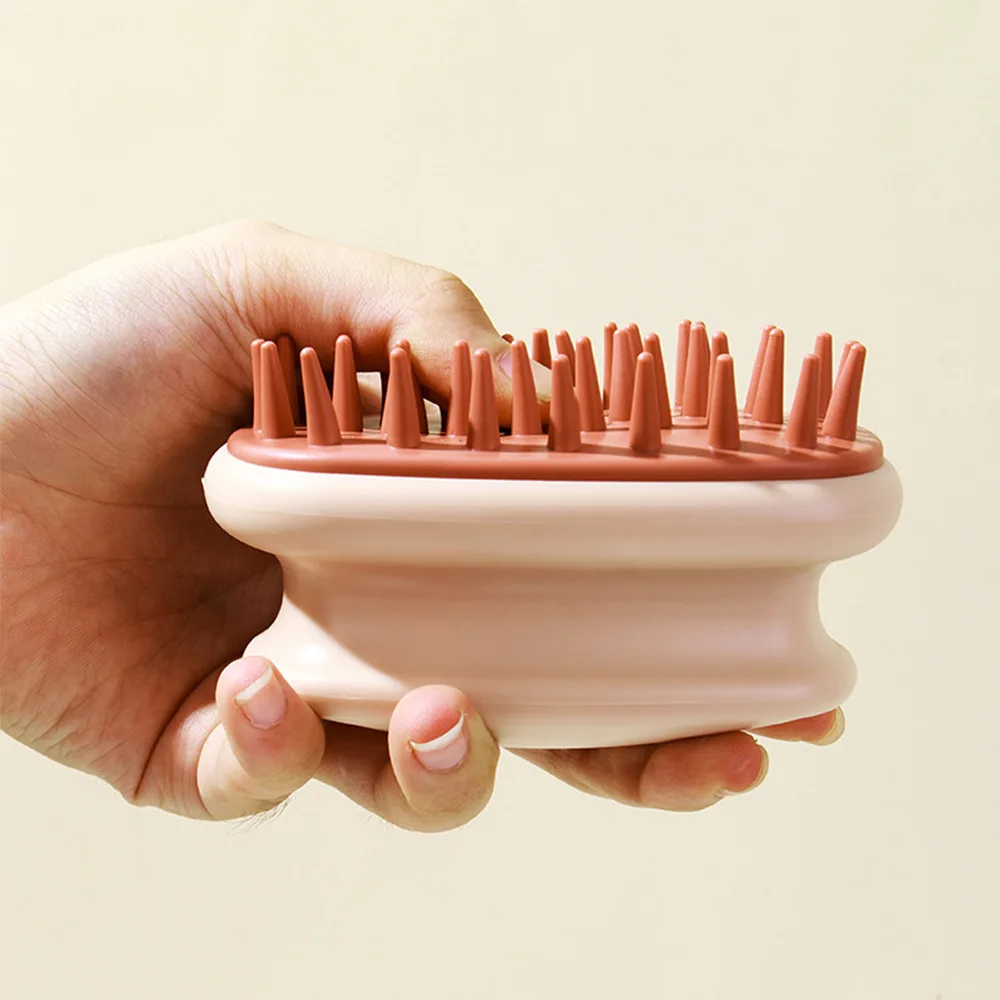 

1pc Soft Silicone Shower Brush Head Meridian Massager Shampoo Brushes Dry Wet Dual Use Scalp Deep Cleaning shower Airbag Combs