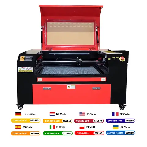 SIHAO 60/80W Ruida Laser Engraver Compatible with LightBurn, CorelDRAW, AutoCAD, Windows, Mac OS, Linux, for Wood Acrylic Fabri