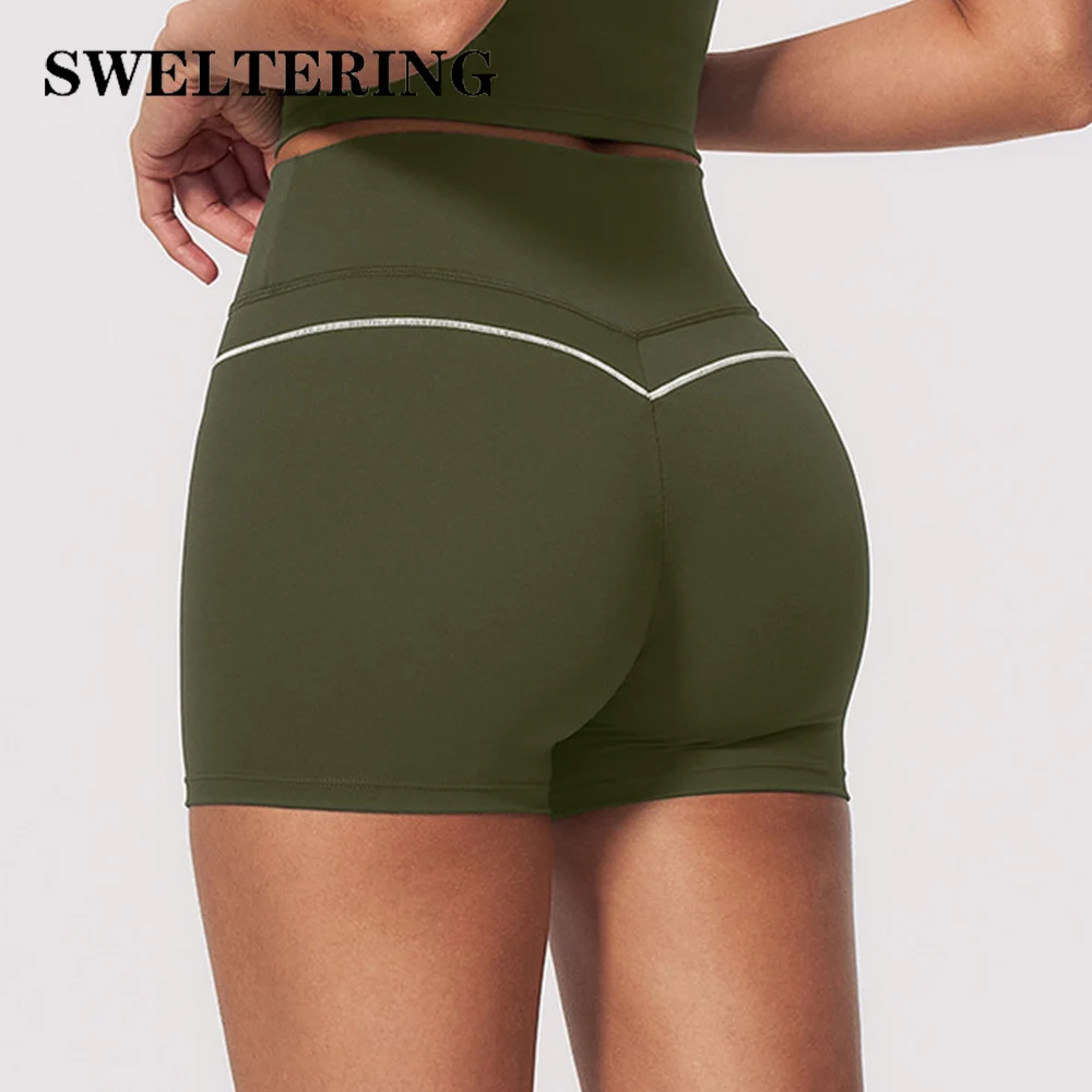 High Waist Yoga Shorts Women Fitness Sport Shorts Cycling Runnings Short Tights Female Slim Workout Shorts Jogging Sports Shorts