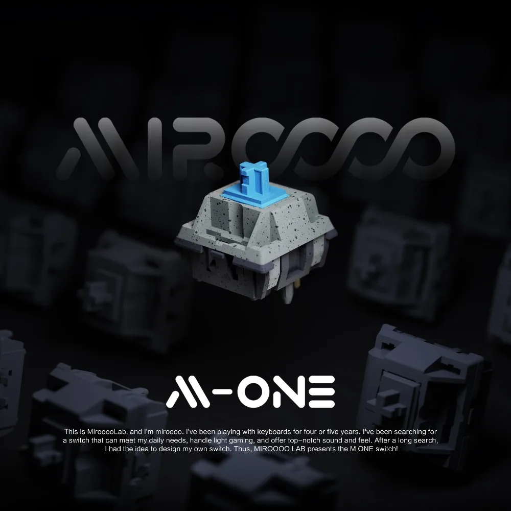 

MirooooLab M1 линейный переключатель с предварительной сменой горячей замены, глушитый звук 37/45 г, триггерный индивидуальный переключатель для аксессуаров для механической клавиатуры