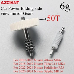 Car Power folding side view mirror Gears 50T For Nissan Altima MK6 Tiida C13 MK3 Pathfinder R53 Sylphy MK14 car accessories DIY