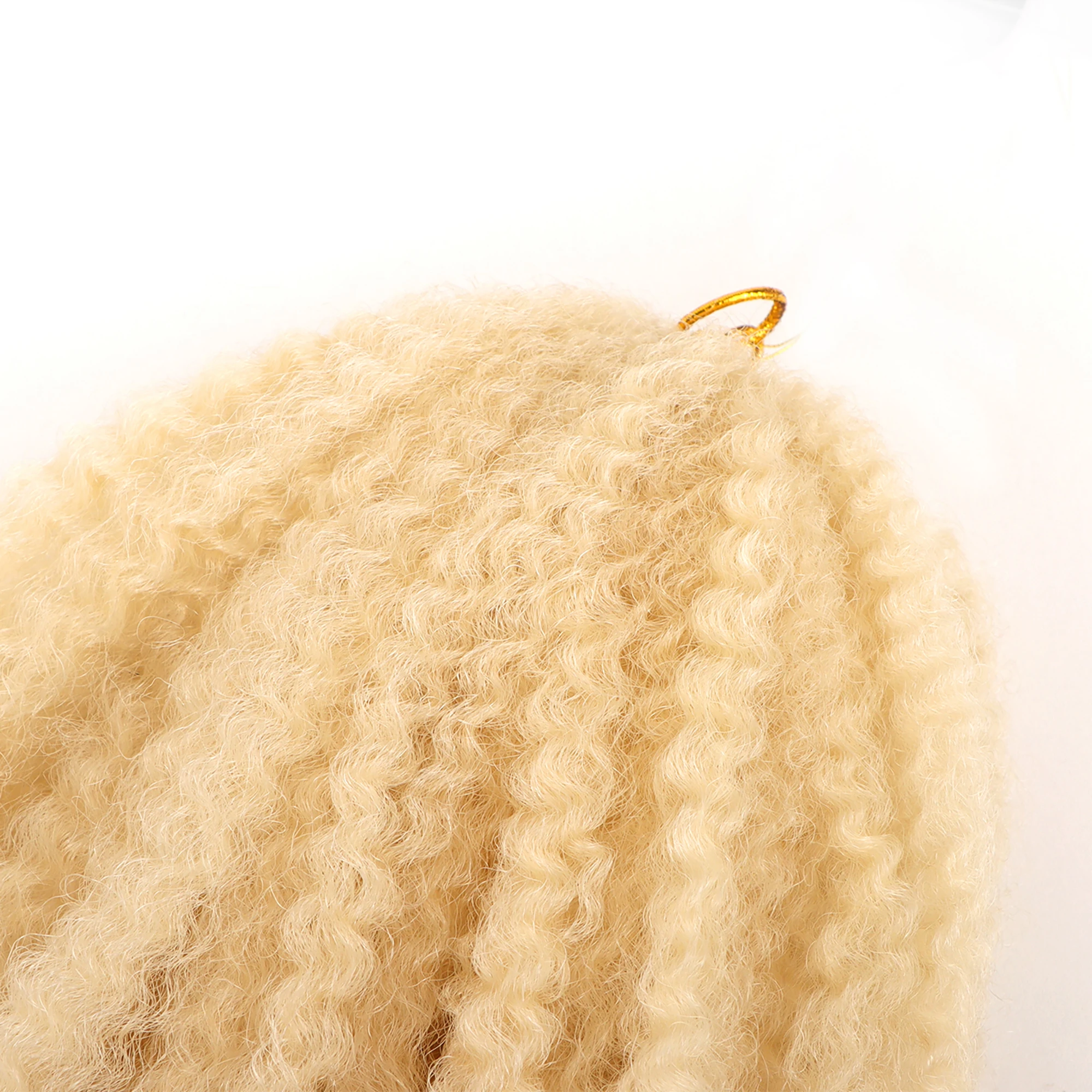 Marley Hair 18 Inch Afro Twist Marley Braiding Hair for Faux Locs Crochet Hair 3 Packs 300g Synthetic Hair Extension Blonde 613