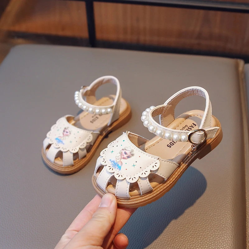 Girls' Baotou Sandals Summer New Soft Sole Little Girls' Shoes Small and Small Children's Hollow Girl Baby Shoes DDY703