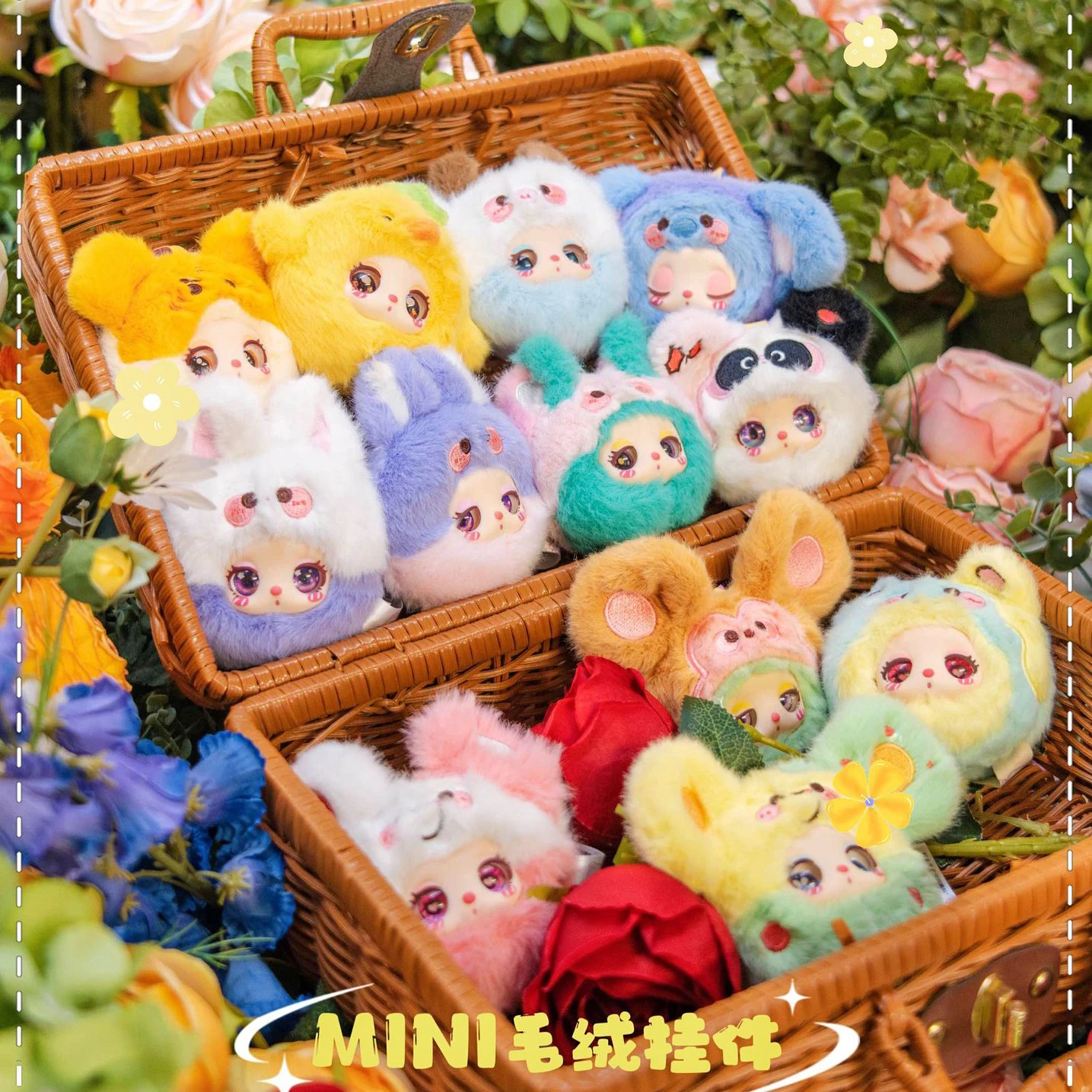 

Babythree Lilila's Garden Tea Party Vinyl Face Plush Blind Box Doll Bag pendant Keychain Surprise Gift Collect lovable dolls Toy