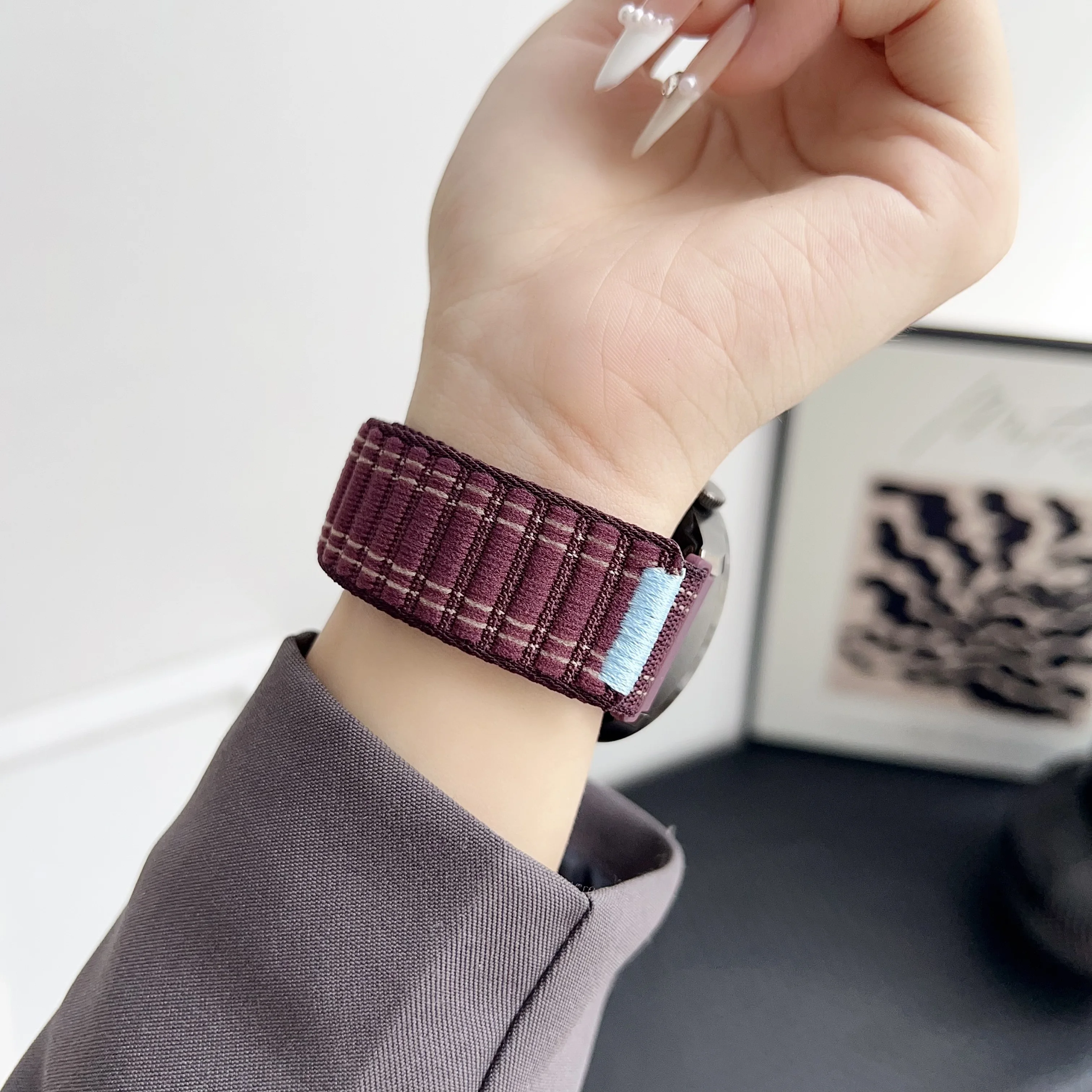 حزام ساعة نايلون ، سوار ساعة سامسونج جالاكسي ، هاتف ذكي ، سوار ، 20 ، 22 ، garمن