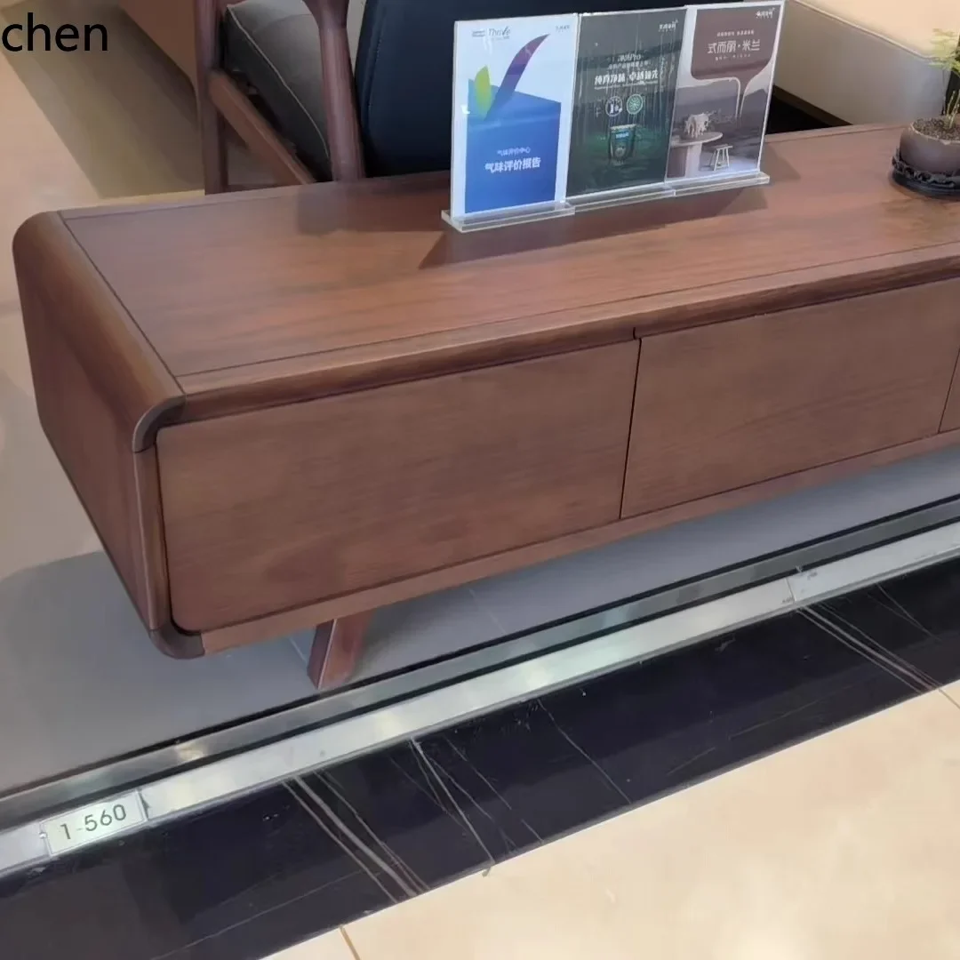 DSA Solid Wood TV Cabinet for Living Room Small Apartment Home Floor-standing TV Cabinet Combination Storage Cabinet