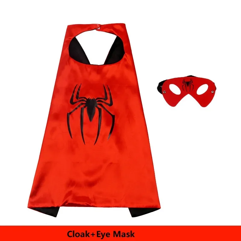 Halloween Children's Cloak Spider Cosplay Man Shield Sword Launcher Mask Cartoon Toy Anime Watch Set*.1