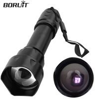 BORUiT T20 Infrared IR 850nm Night Vision LED Tactical Flashlight Zoom IPX6 Waterproof Torch Use 18650 Battery Hunting Lantern