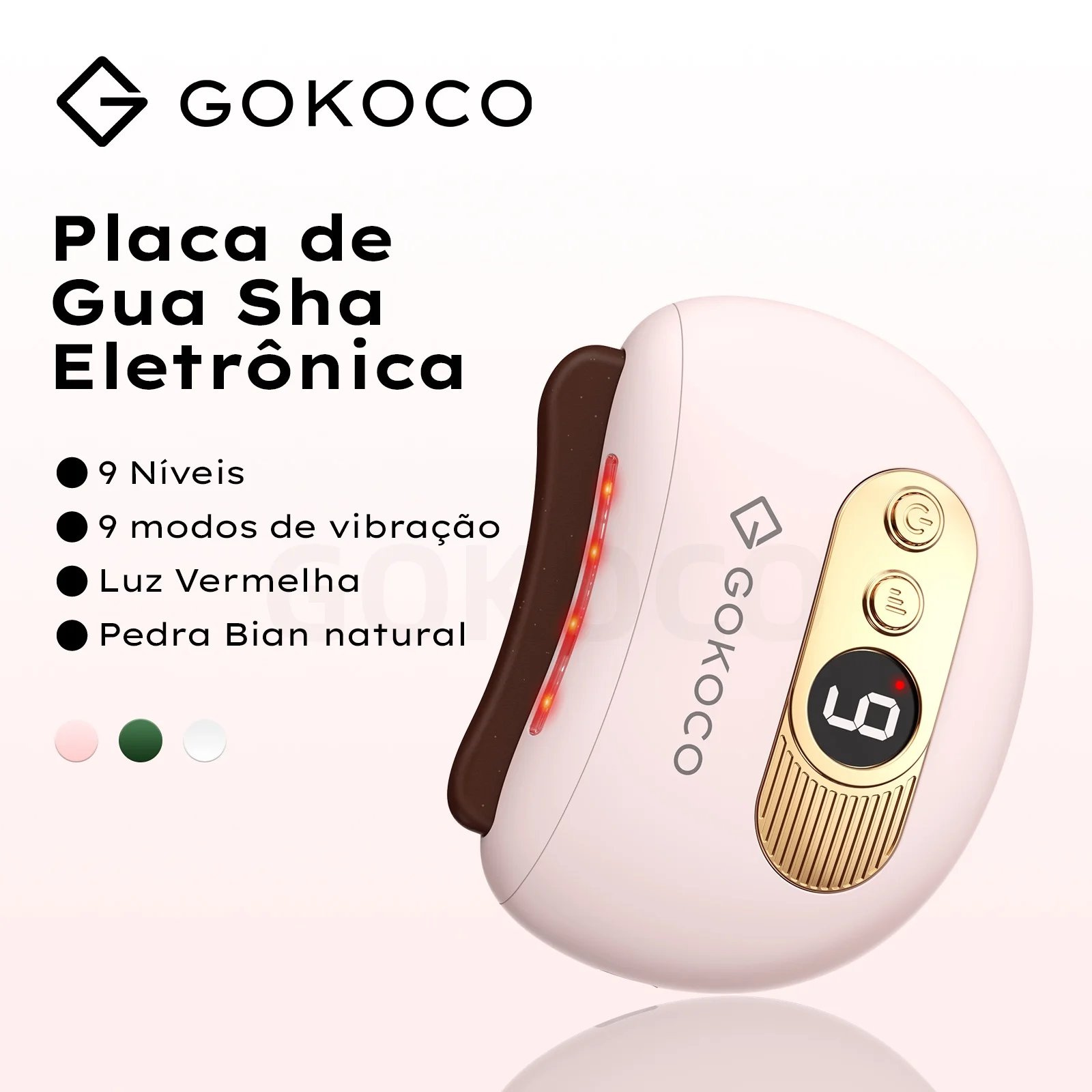 Massageador Facial e Corporal Elétrico Gua Sha com Display LCD