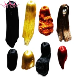 1/6 Scale Female Soldier Head Sculpt Wigs Full Lace Hair Wig Fit for Ymtoys Gactoys 12in Action Figure Head Model