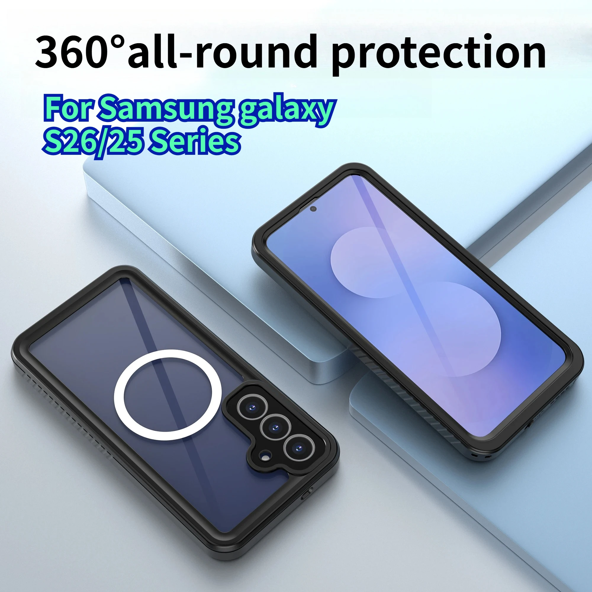 360° Full Protection Waterproof for Magsafe Case for Samsung Galaxy S26 Ultra S25 Edge S24 S23 FE S22 Plus Wireless Charge Cover