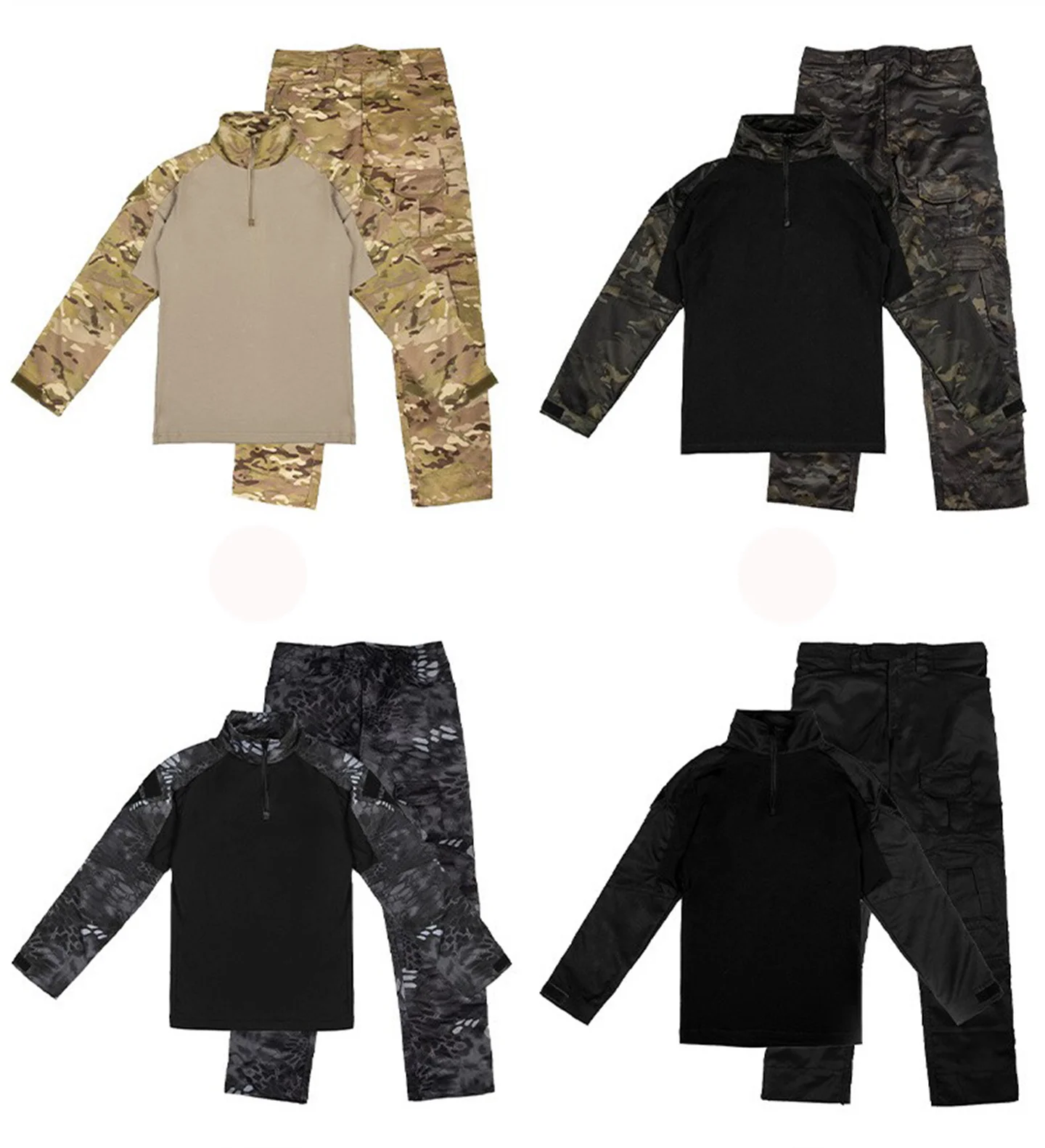 Spring Autumn Men's Long Sleeved Hunting Shirt Pants Outdoor CZ Frog Suit Tactical Uniform Camouflage Combat Training Suit