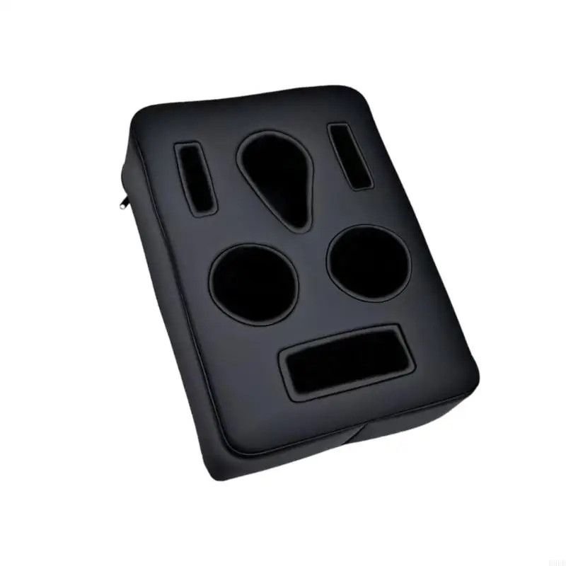 Premium Leather Vehicle Rear Center Storage Including Extendable Tray And strong 10kg Capacity For Daily Use H9EE