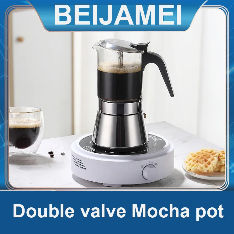 

Stainless Steel Italian Top Moka Espresso Cafeteira Express Percolator Stovetop Coffee Maker Moka Pot