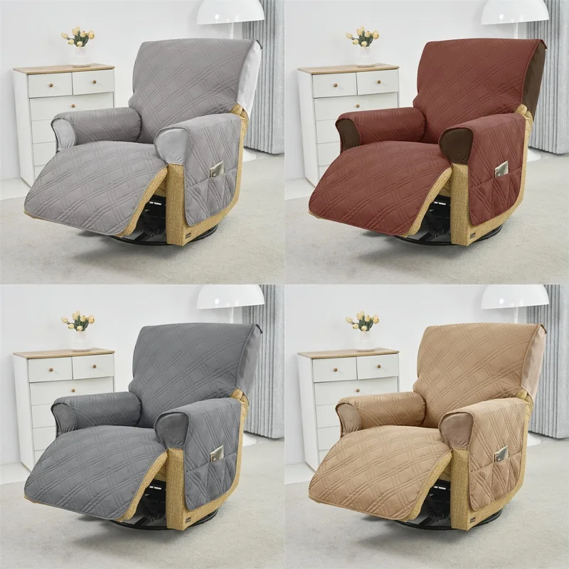 1-Sitzer Relaxsessel-Bezüge für Wohnzimmer, Verschleißfeste Sesselbezüge, Rutschfeste Relaxsessel-Bezüge mit Tasche, Wohndekor