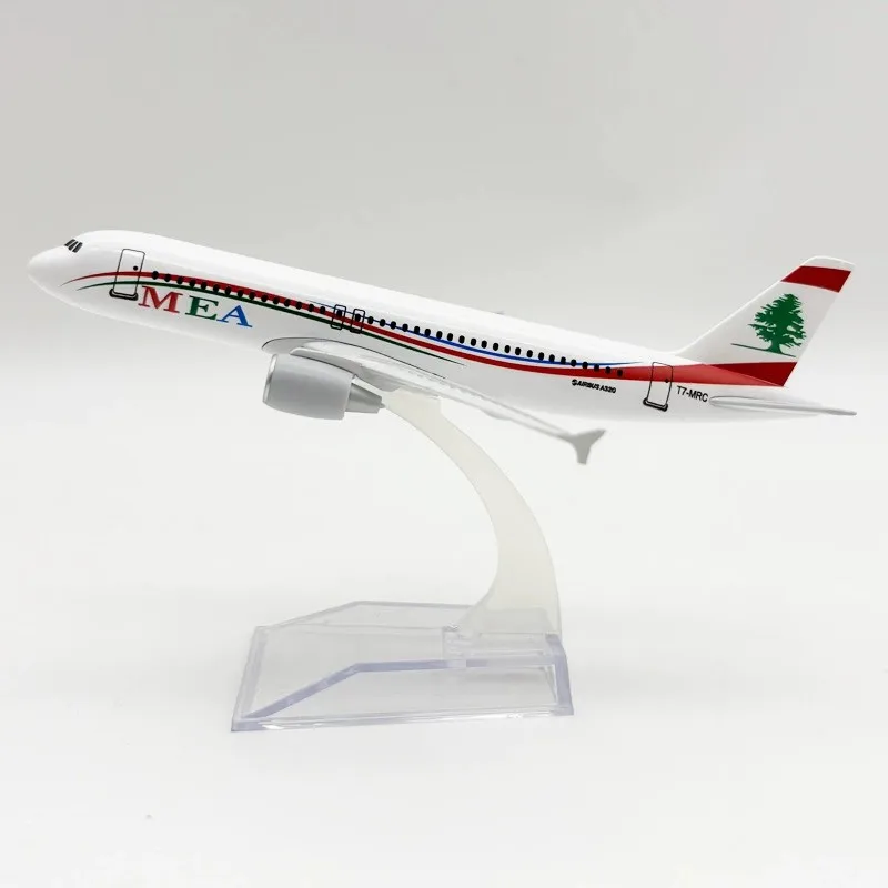 Display Souvenir Plane Toy 16CM Alloy Metal A320 MEA Airways Airplane Model Diecast Air Plane Model Aircraft w Landing Gears