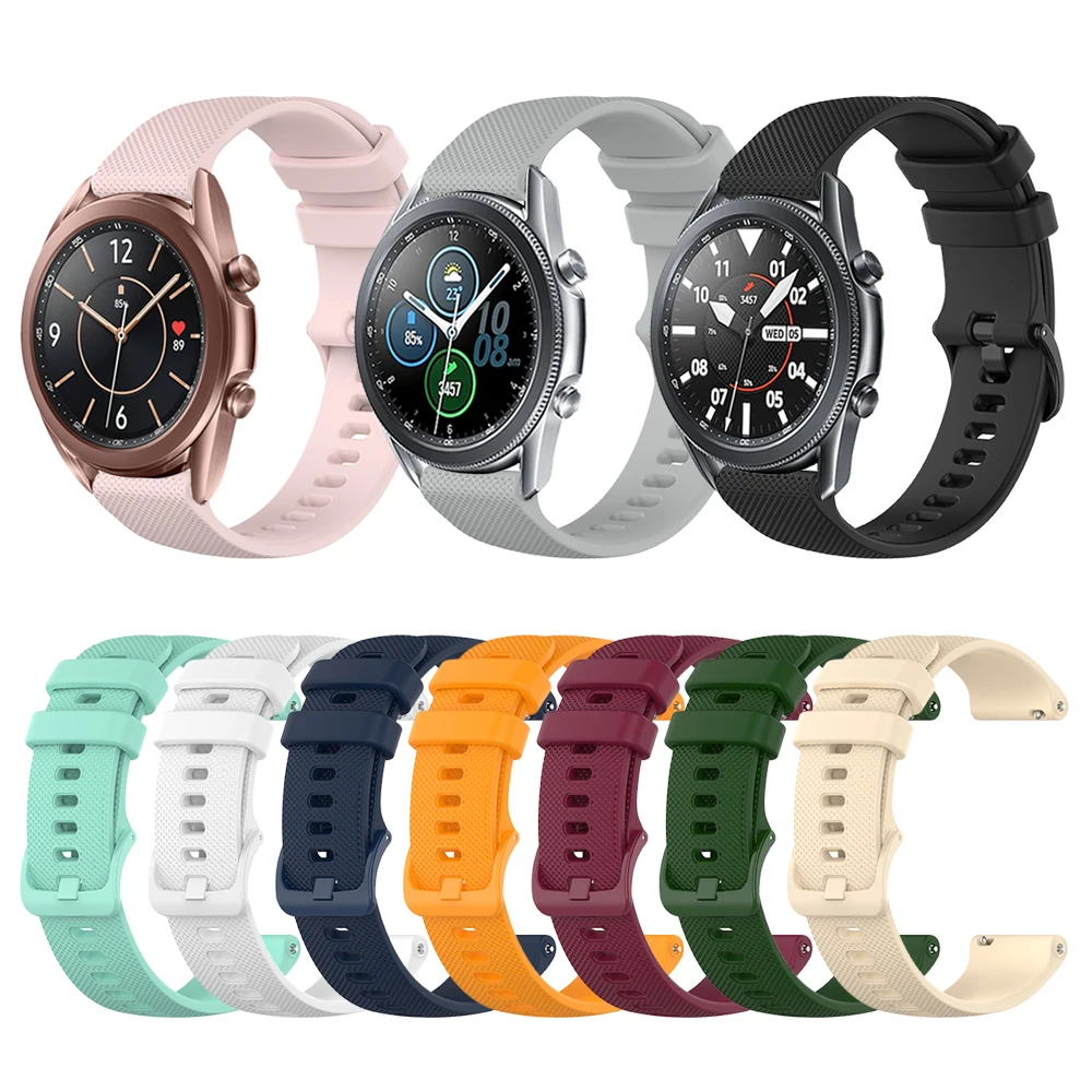 

Silicone Wristband Strap For Samsung Galaxy Watch 3 45mm SM-R840 Band Watchband for Samsung Watch3 41mm SM-R850 Bracelet