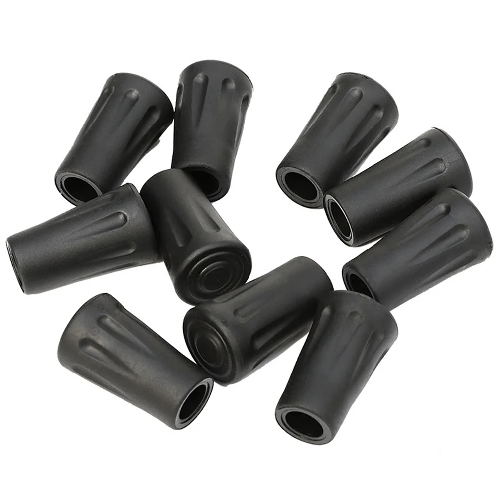 Tapa protectora antideslizante para bastones de senderismo, protector inferior para bastones para caminar, senderismo y bastones estándar, 6 uds.