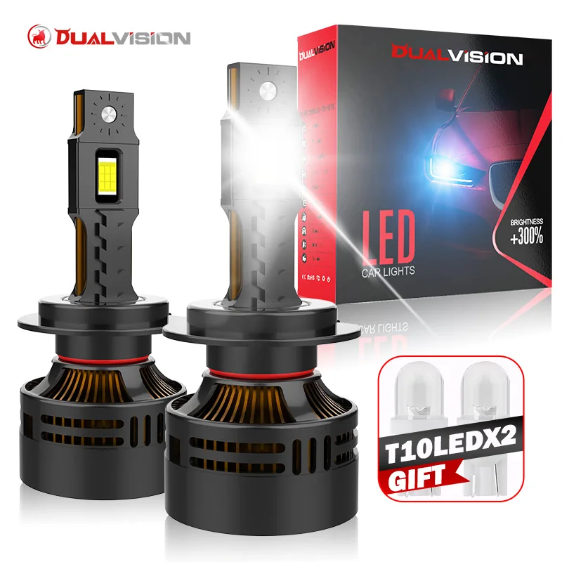 

Dualvision H4 H7 LED Canbus Автомобильная фара 30000LM 6500K Лампа H1 9005 HB3 9006 HB4 H8 H9 H11 9012 HIR2 противотуманные фары авто Лампы 12 В