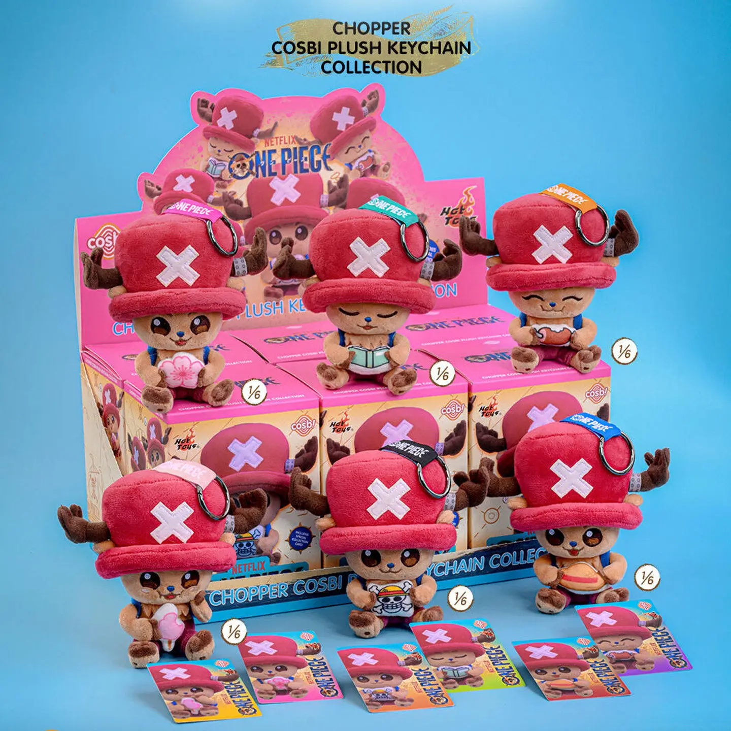 

Hot Toys Cosbi New Genuine One Piece Tony Chopper Plush Keychain Blind Box Anime Bag Charm Collectible Toy Trendy Kids Gifts