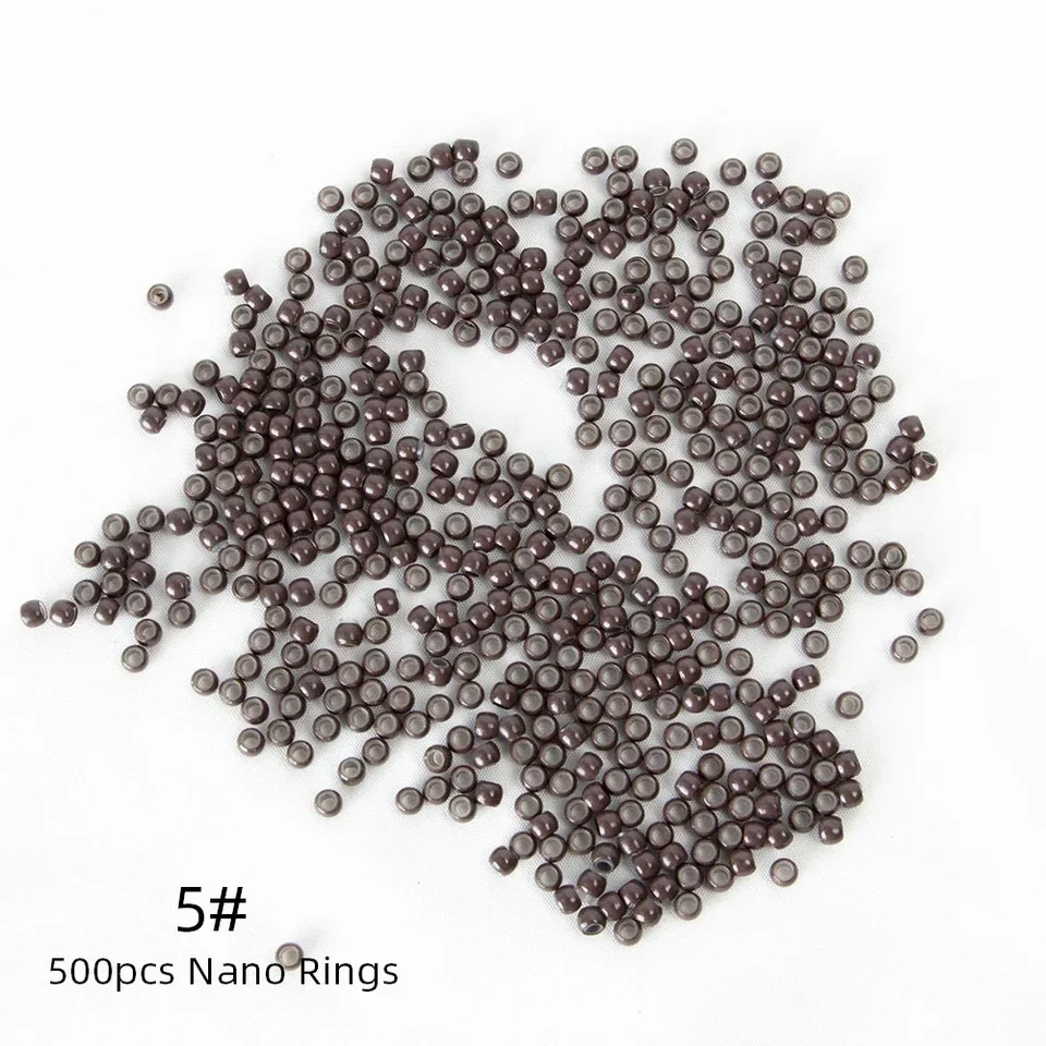 

500pcs/lot the smallest nano silicone ring nano silicone links micro silicone ring for nano hair extension 8 colours optional