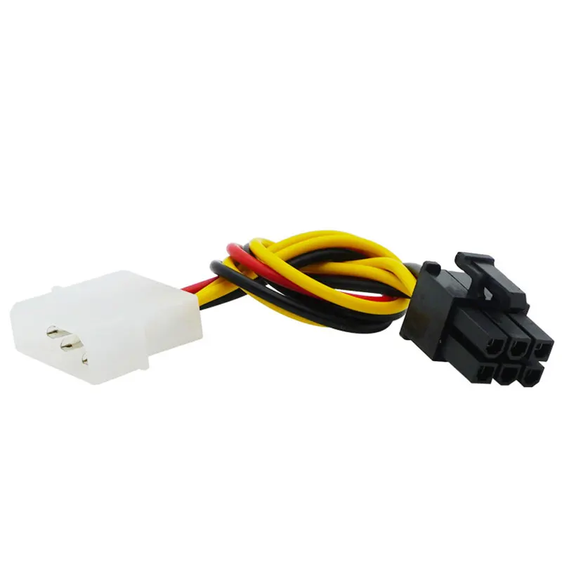 5/10PCS Molex Big 4Pin to 6Pin Power Supply Cable Graphics Card Video Display Card Connect Wire for IDE Power Supply Adapter
