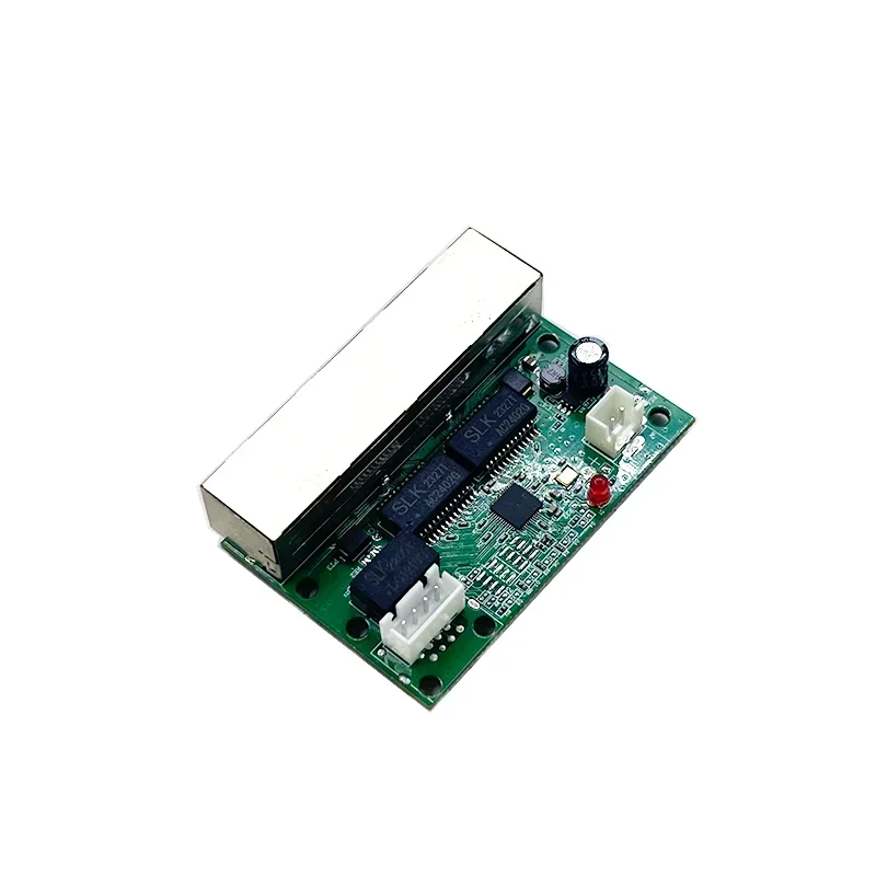 PCBA Mini 5 port Networkmini modul sakelar ethernet 10/100Mbps 5V 12V 15V 18V 24V