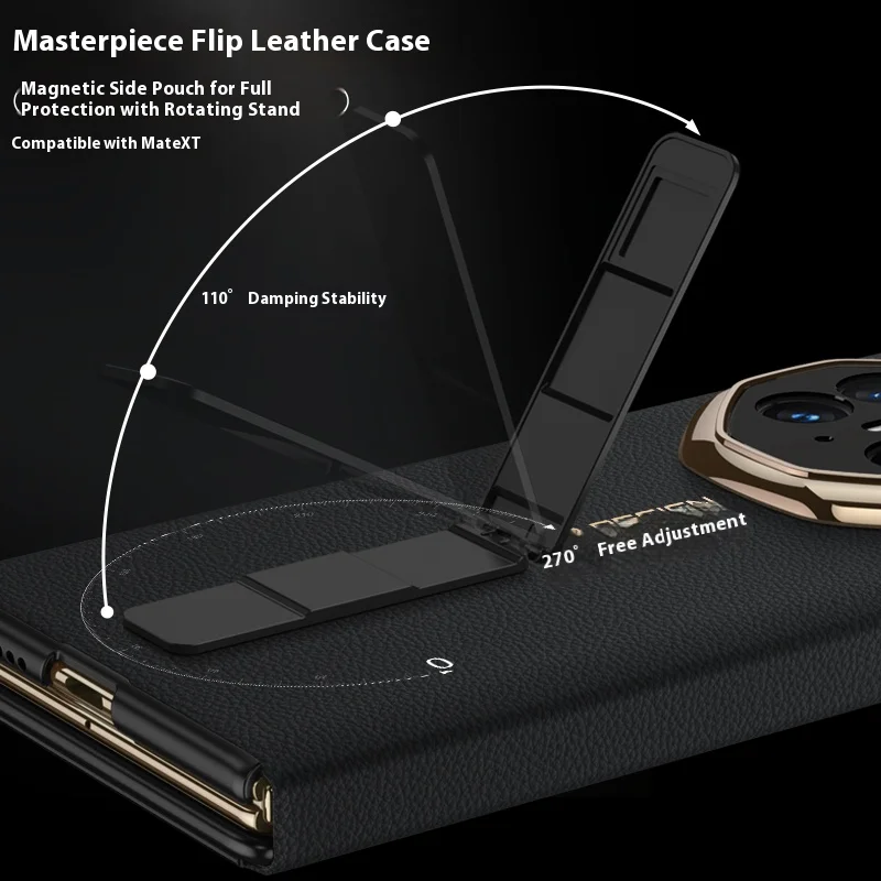 حافظة لهاتف Huawei MateXT Supreme Master قابلة للطي، غطاء كامل بإطار حماية نافذة الرؤية الذكية  #6