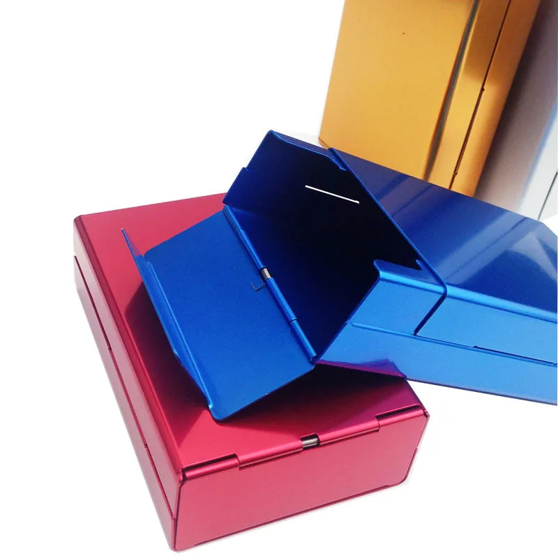 

20 Pack Sliding Cover Cigarette Box Push-Pull Automatic Pop-Up Lid Metal Aluminum Alloy