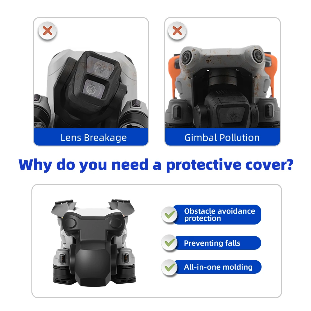 BRDRC Gimbal Protector Guard for DJI Air 3 Quick Release Camera Lens Cap Cover Anti-scratch Drone Protective Accessories