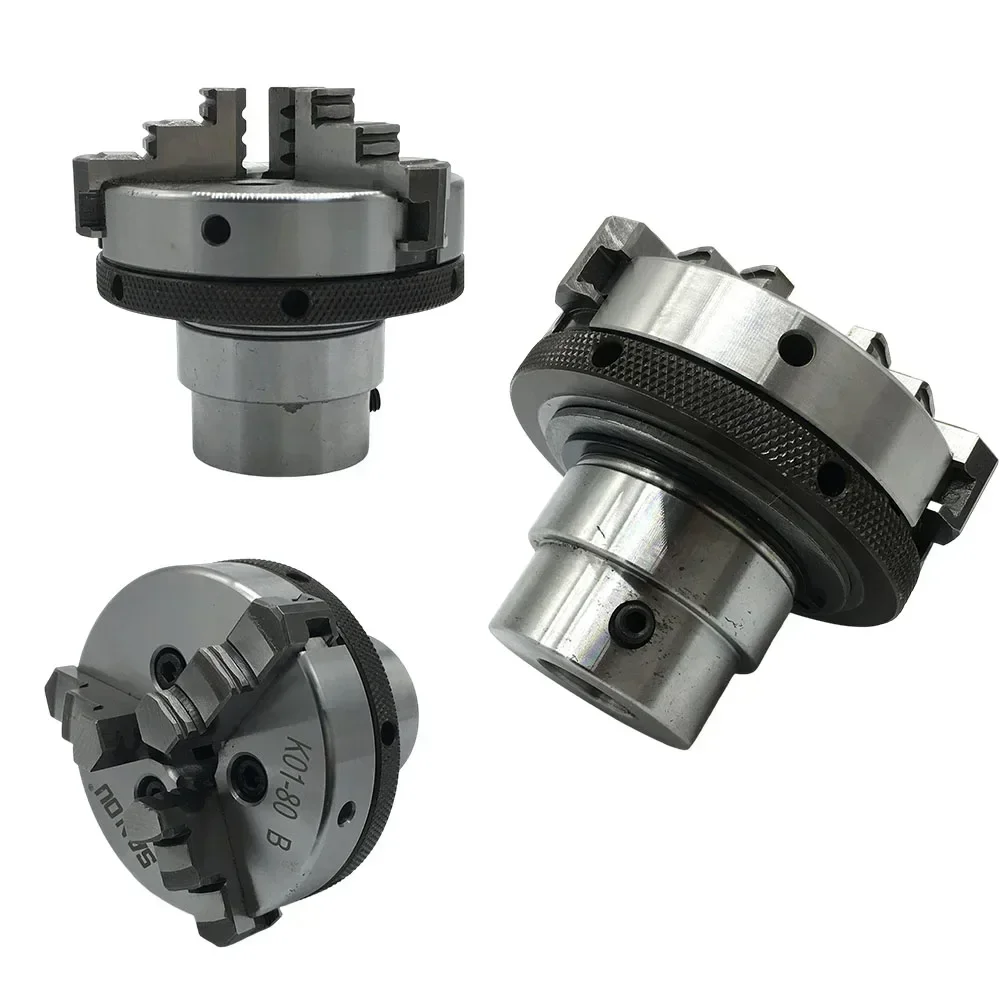 Sanou Chuck 3/4 Jaw Mini DIY Wood Lathe Self-Centering K01-80B K01-100B/ K02-80B K02-100B M14*1 thread With 11-19mm Connector